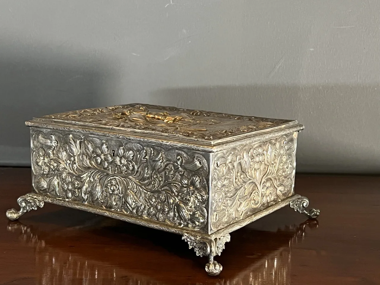 English Victorian silver box