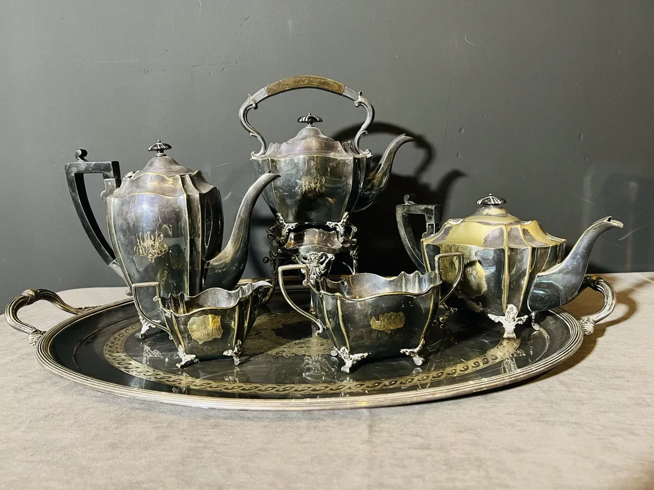 Silver plate set of 6 English…